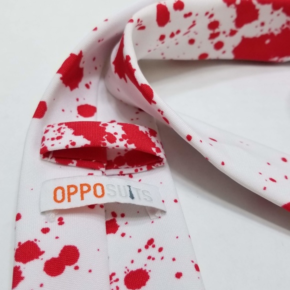 Opposuits necktie White Blood stain pattern - Skin - Picture 6 of 7